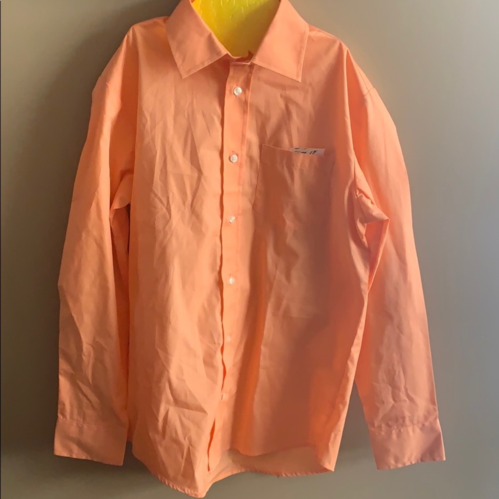 Chaps size 14 boys peach shirt.